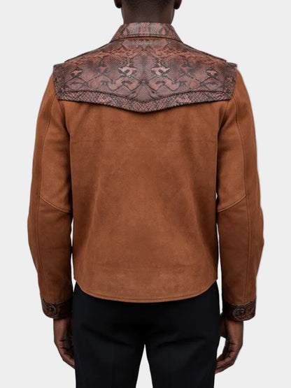 Crocodile Dundee Paul Hogan Snakeskin Leather Jacket