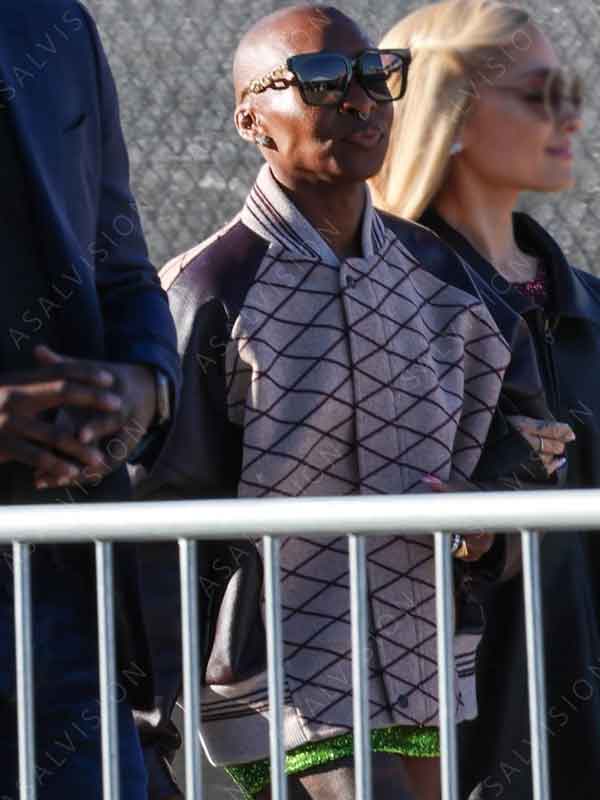 Cynthia Erivo Wicked 2024 Elphaba Bomber Varsity Jacket