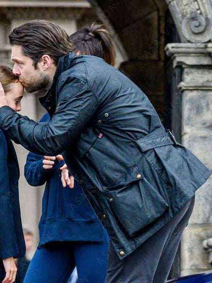 DS John Rebus TV Series Rebus Season 1 Richard Rankin Cotton Black Jacket