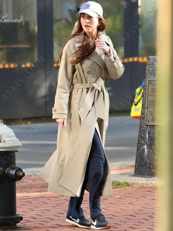 Dakota Johnson Beige Cotton Trench Coat