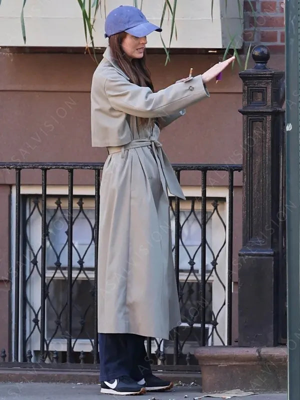 Dakota Johnson Movie Materialists Beige Trench Coat
