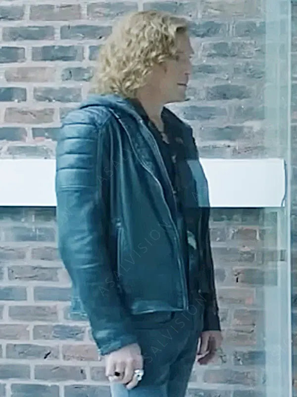 Damian Lewis The Radleys 2024 Peter Radley Black Leather Jacket With Hood