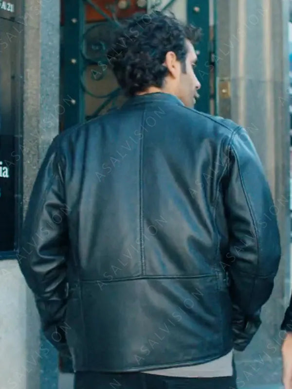 Daniel TV Series Gangs Of Galicia S01 Tamar Novas Black Leather Jacket