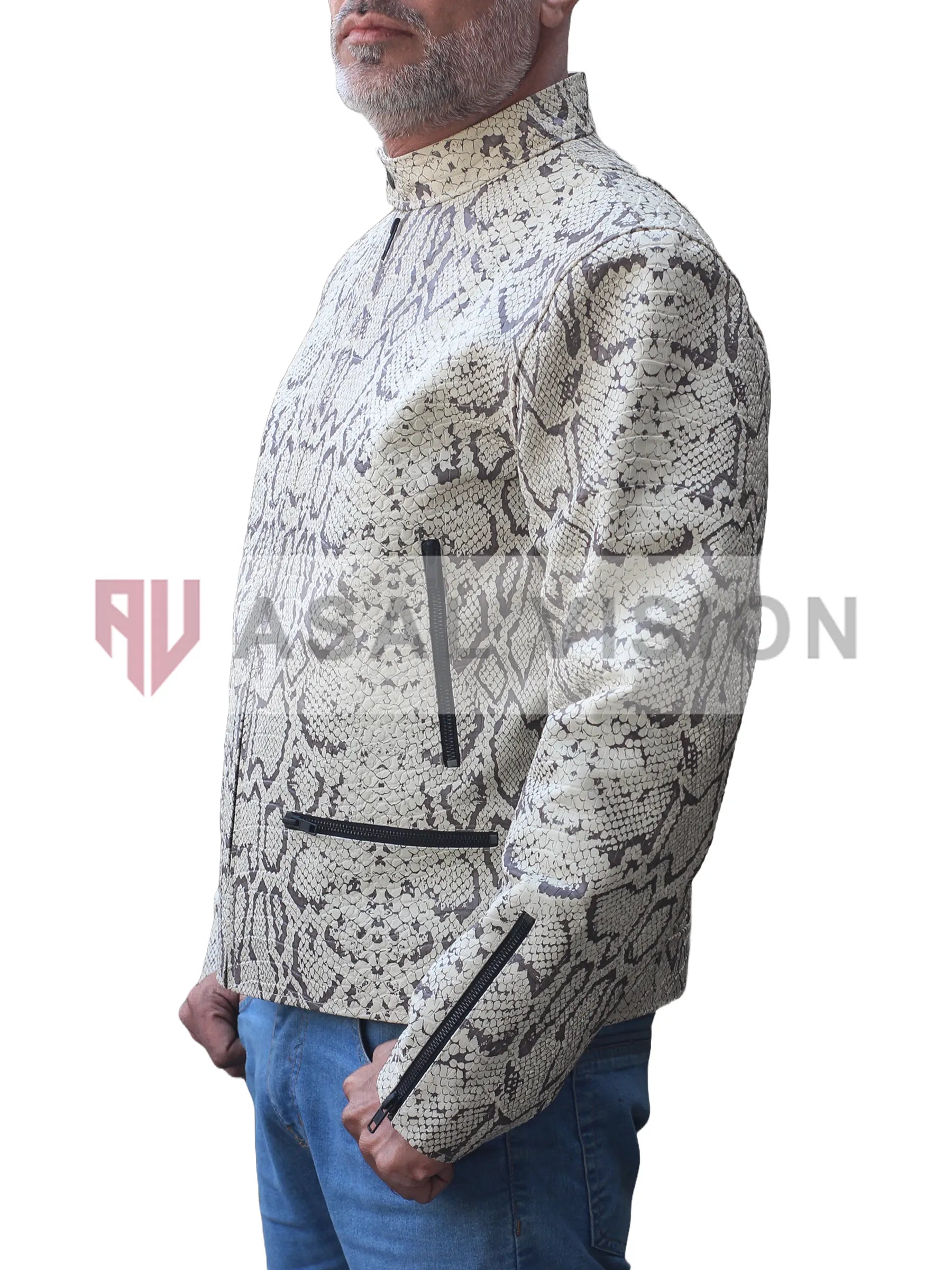 Jason Momoa Dante Snakeskin Leather Jacket