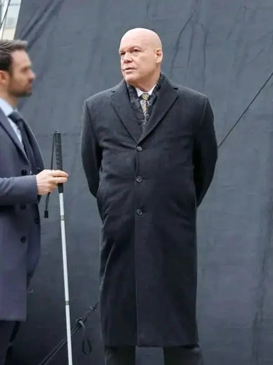 Daredevil Born Again Wilson Fisk Black 100% Pure Wool Coat
