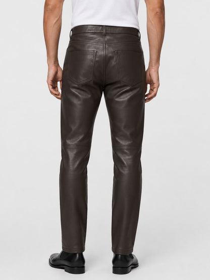 Dark Brown Leather Pants