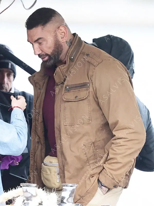 Dave Bautista Movie My Spy The Eternal City 2024 JJ Cotton Brown Jacket