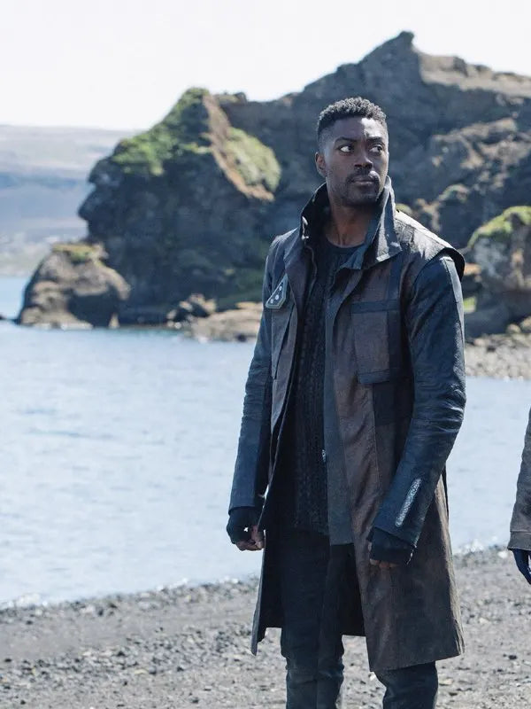David Ajala Leather Coat