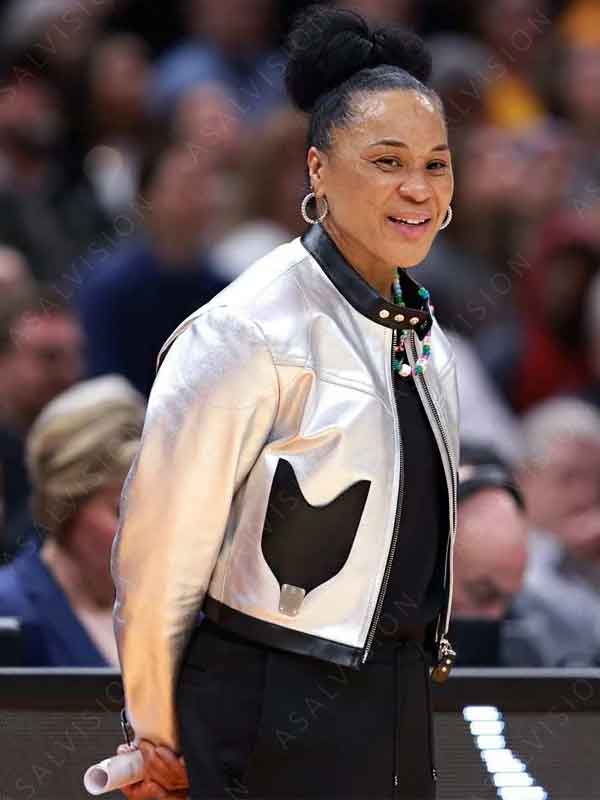 Dawn Staley March Madness NCAA National Championship 2024 Silver Jacket