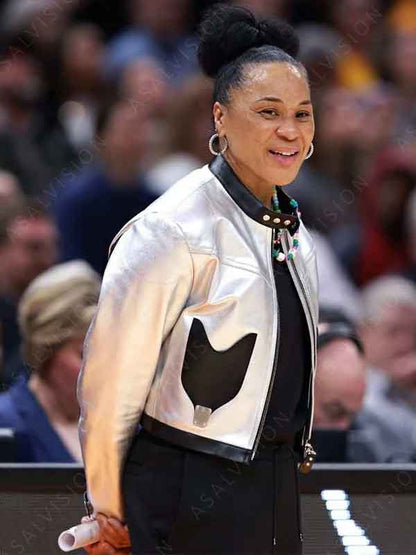 Dawn Staley March Madness NCAA National Championship 2024 Silver Jacket