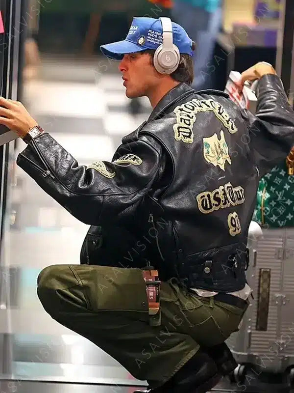 Daytona to L.A USA Tour 93 Jacob Elordi Leather Jacket