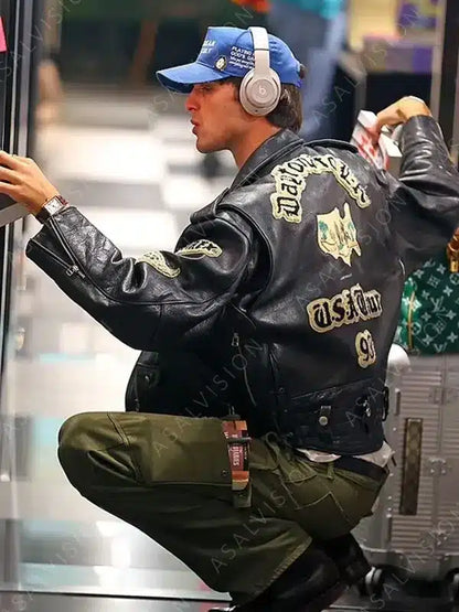 Daytona to L.A USA Tour 93 Jacob Elordi Leather Jacket