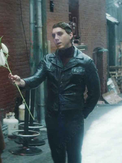Dead Boy Detectives Season 1 Cat King Black Leather Jacket
