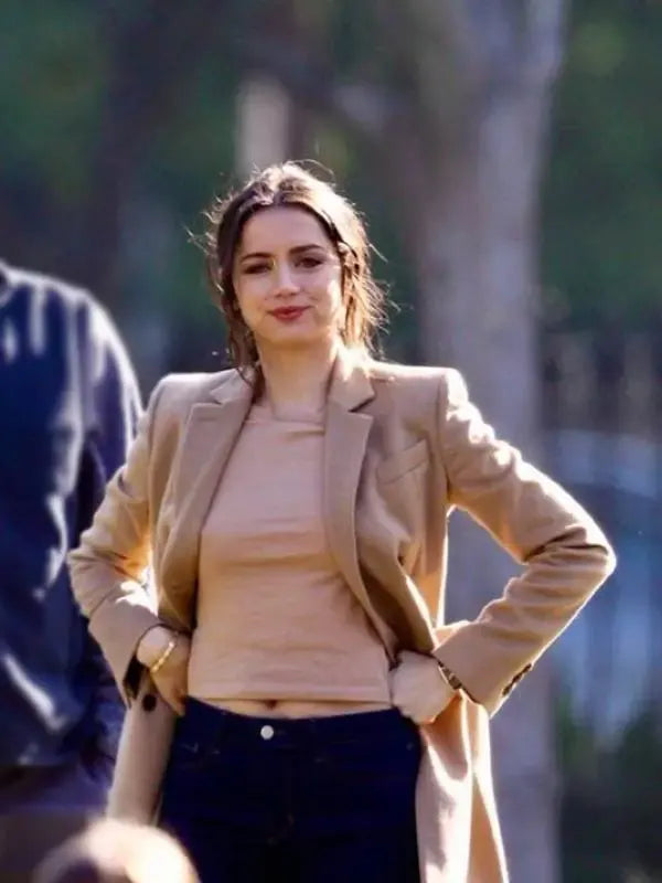Deep Water 2022 Ana de Armas Trench Wool Coat