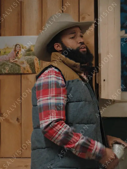 Denim Richards Yellowstone S02 Colby Mayfield Puffer Fleece Vest