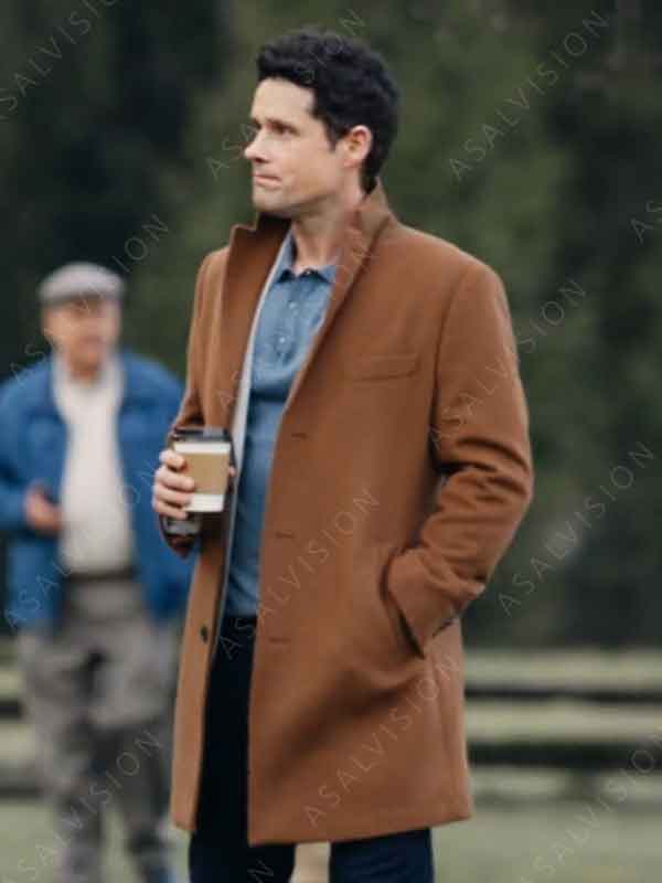Derrick Movie An Easter Bloom Benjamin Hollingsworth Brown Wool Trench Coat