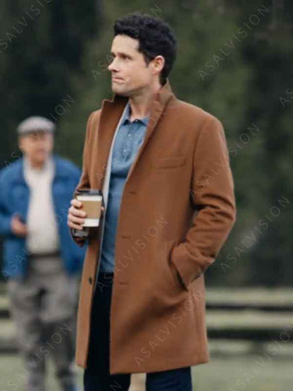 Derrick Movie An Easter Bloom Benjamin Hollingsworth Brown Wool Trench Coat