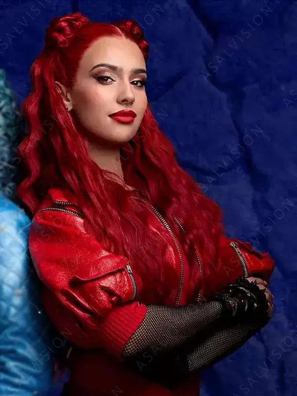 Descendants The Rise of Red Cropped Leather Jacket