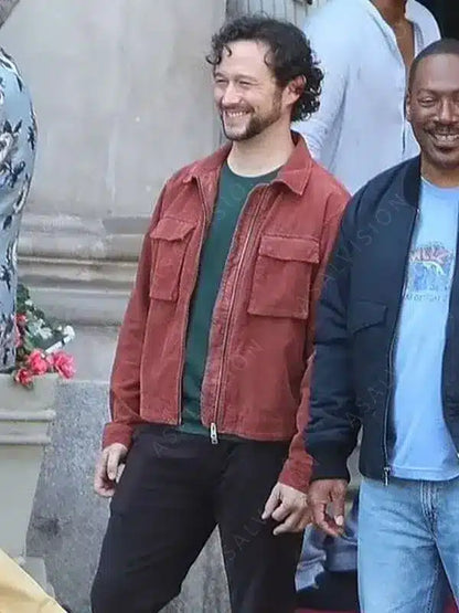 Det. Bobby Abbott Beverly Hills Cop Axel F 2024 Joseph Gordon-Levitt Maroon Jacket