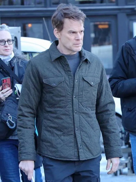 Dexter Resurrection 2025 Dexter Morgan Grey Quilted Jacket