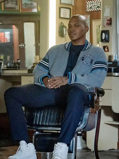 Diamond TV Series Power Book IV Force Isaac Keys Grey Varsity Jacket