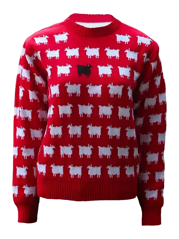 Princess Diana Sheep Pattern Sweater