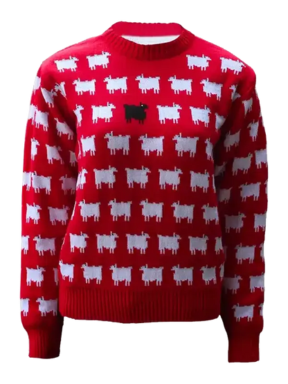 Princess Diana Sheep Pattern Sweater