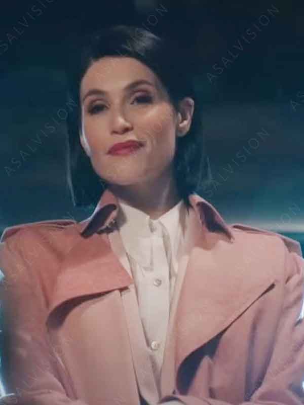 Dianne Harewood Culprits 2023 Gemma Arterton Pink Trench Coat