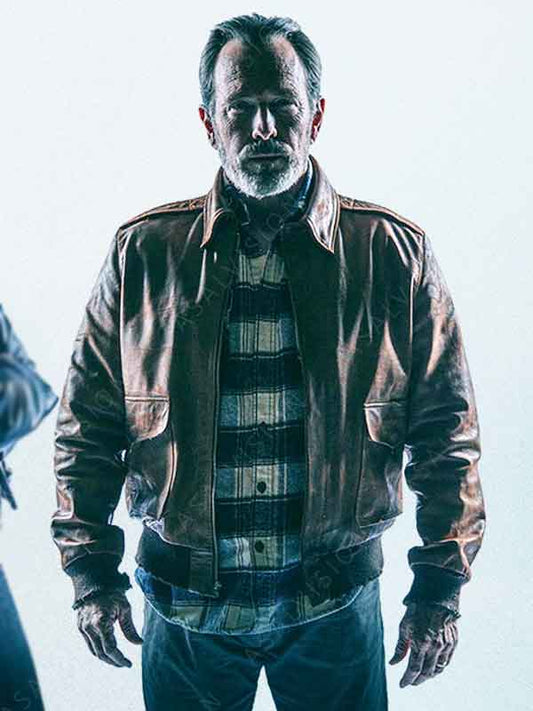 Disciples In The Moonlight Jim Edwards Bomber Leather Jacket