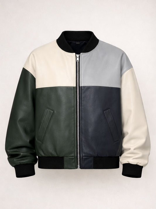 Dominion Patchwork Faux Leather Jacket