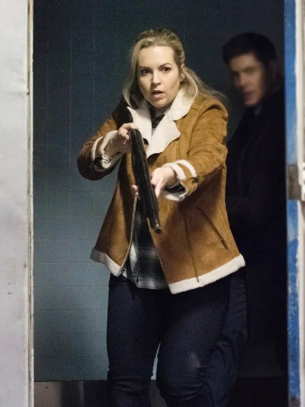 Donna Hanscum Brown Suede Leather Jacket