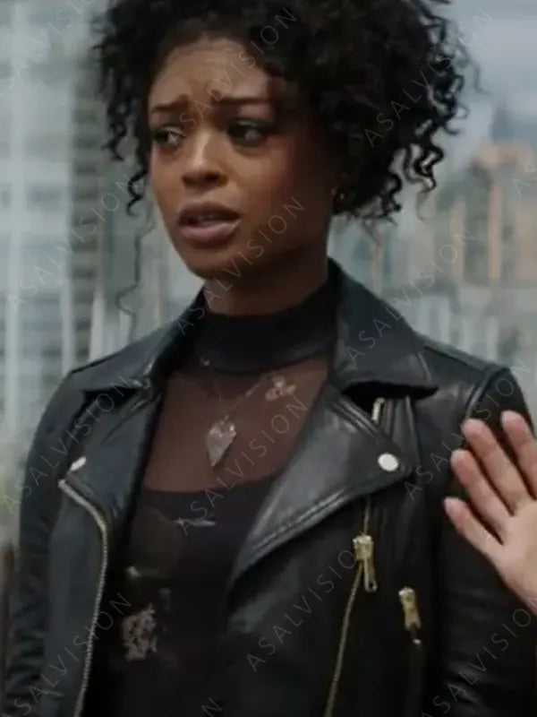 Double Life Jo Creuzot Black Moto Style Leather Jacket