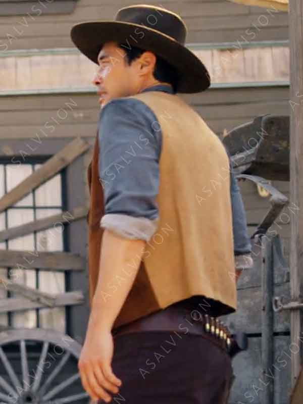 Dr. Ben TV Series Quantum Leap Raymond Lee Brown Suede Leather Vest