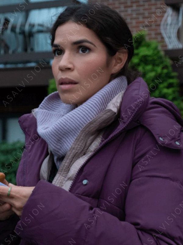 Dumb Money 2023 America Ferrera Purple Jacket