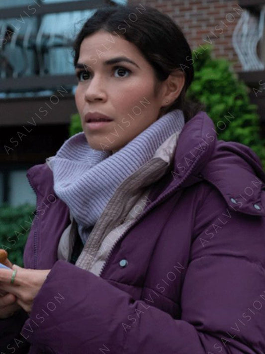 Dumb Money 2023 America Ferrera Purple Jacket