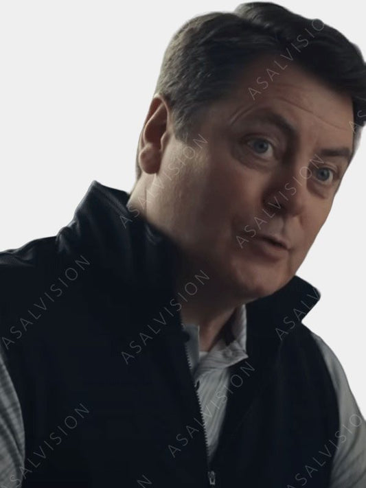 Dumb Money 2023 Nick Offerman Black Vest