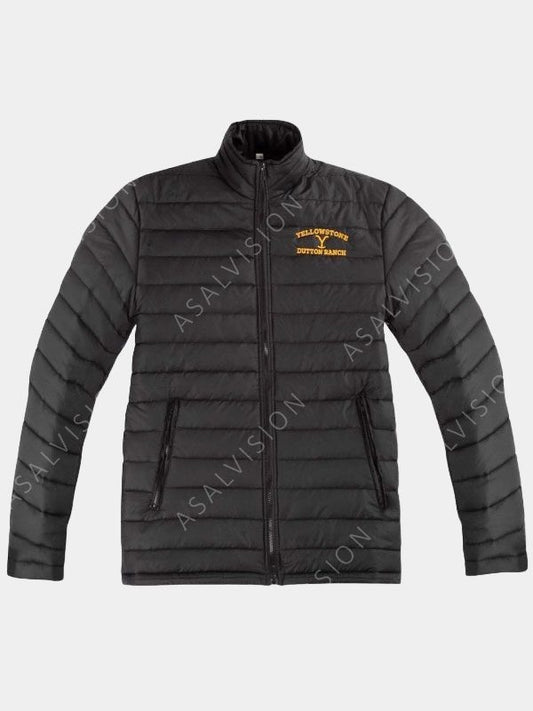 Dutton Ranch Yellowstone Black Puffer Jacket