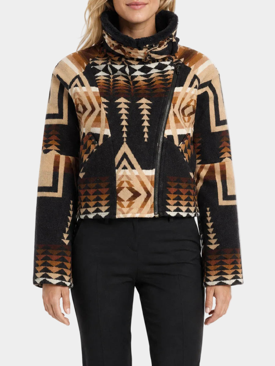 Dutton Ranch Beth Dutton Aviator Western Print Jacket