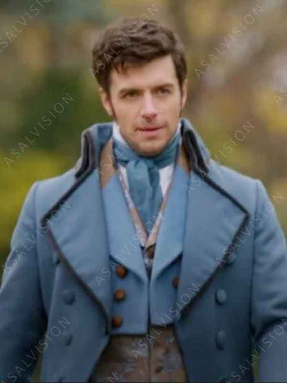 Edward Movie Sense And Sensibility 2024 Dan Jeannotte Blue Cotton Coat