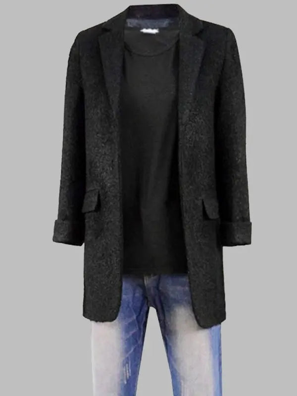Eleven TV Series Stranger Things Millie Bobby Wool Black Coat