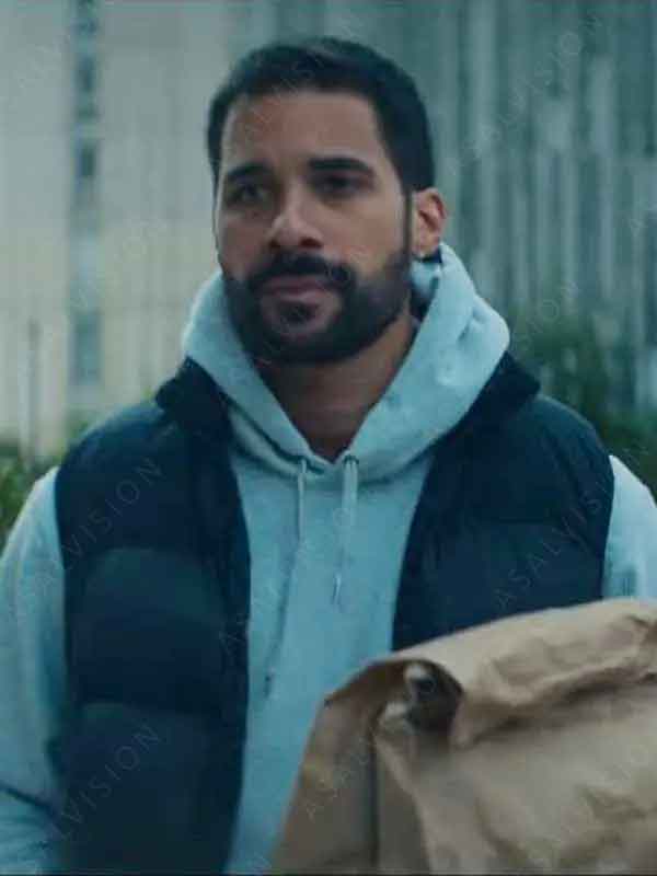 Elie TV Series Furies 2024 Jeremy Nadeau Black Puffer Vest