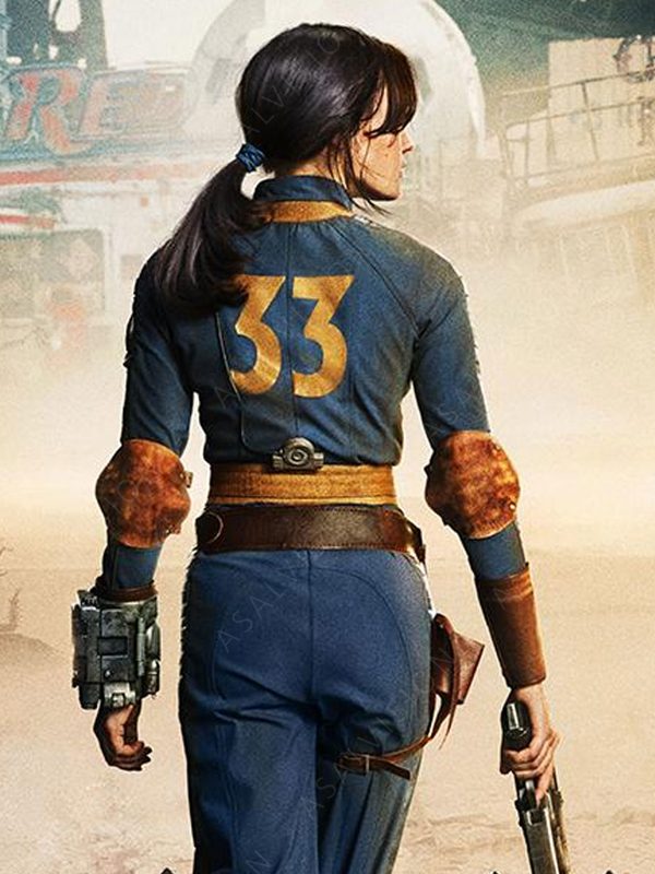 Ella Purnell Blue Leather Jacket For Men And Women