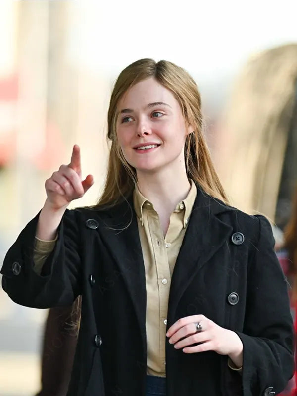 Elle Fanning A Complete Unknown Sylvie Russo Coat