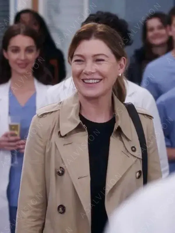 Ellen Pompeo Grey’s Anatomy Season 19 Dr. Meredith Grey Trench Coat