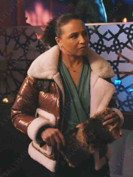 Elsbeth Kaya Blanke Brown Shearling Puffer Jacket