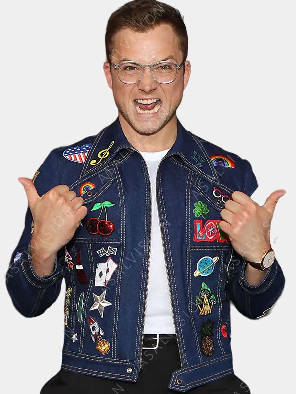 Elton John Rocketman Patches Denim Jacket