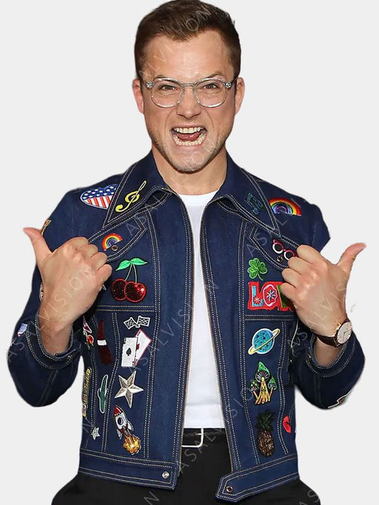Elton John Rocketman Patches Denim Jacket