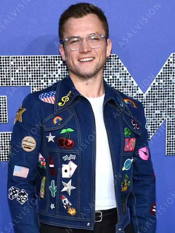 Elton John Rocketman Taron Egerton Denim Jacket