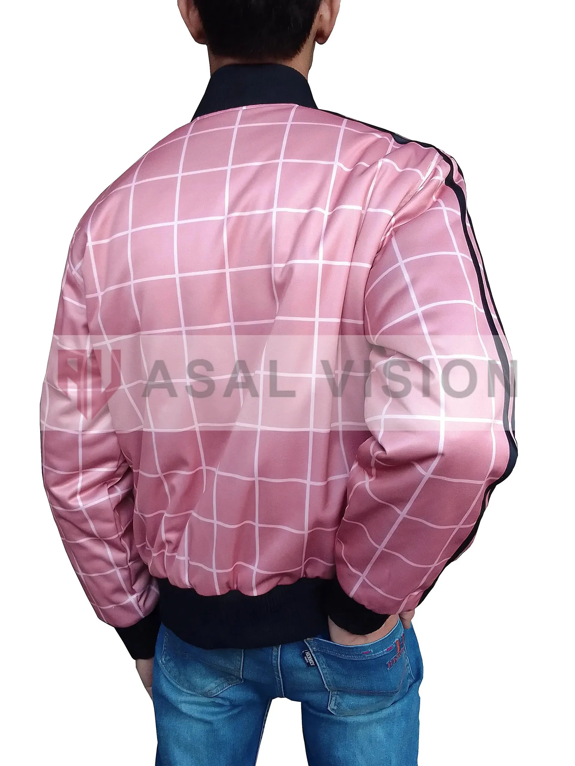 Elvis 2022 Austin Butler Pink Checked Jacket