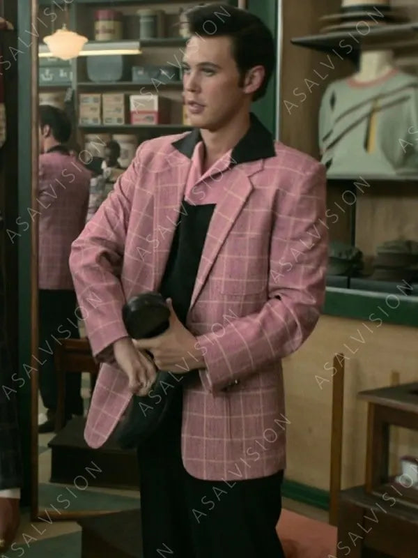 Elvis Presley Movie Elvis Austin Butler Checked Blazer